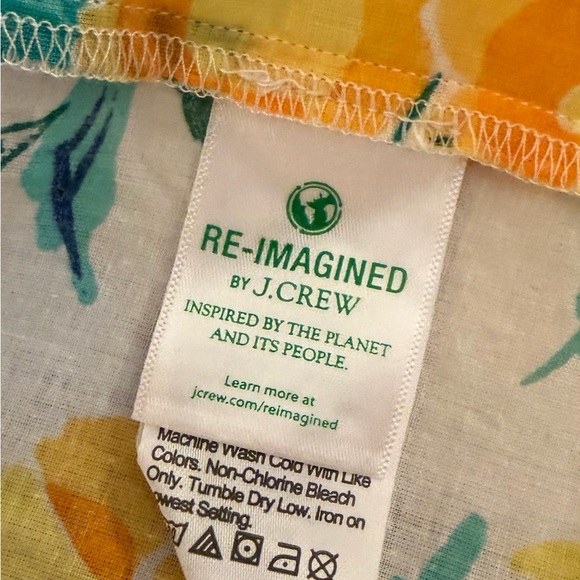 J. Crew Factory White Bold Saffron Matching Swim Set Top, Bottom, Sarong L & XL - Picture 4 of 11